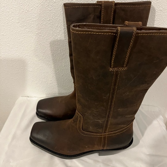 NEW ZARA women’s cowboy boots size 7 1/2 leather - Picture 5 of 8